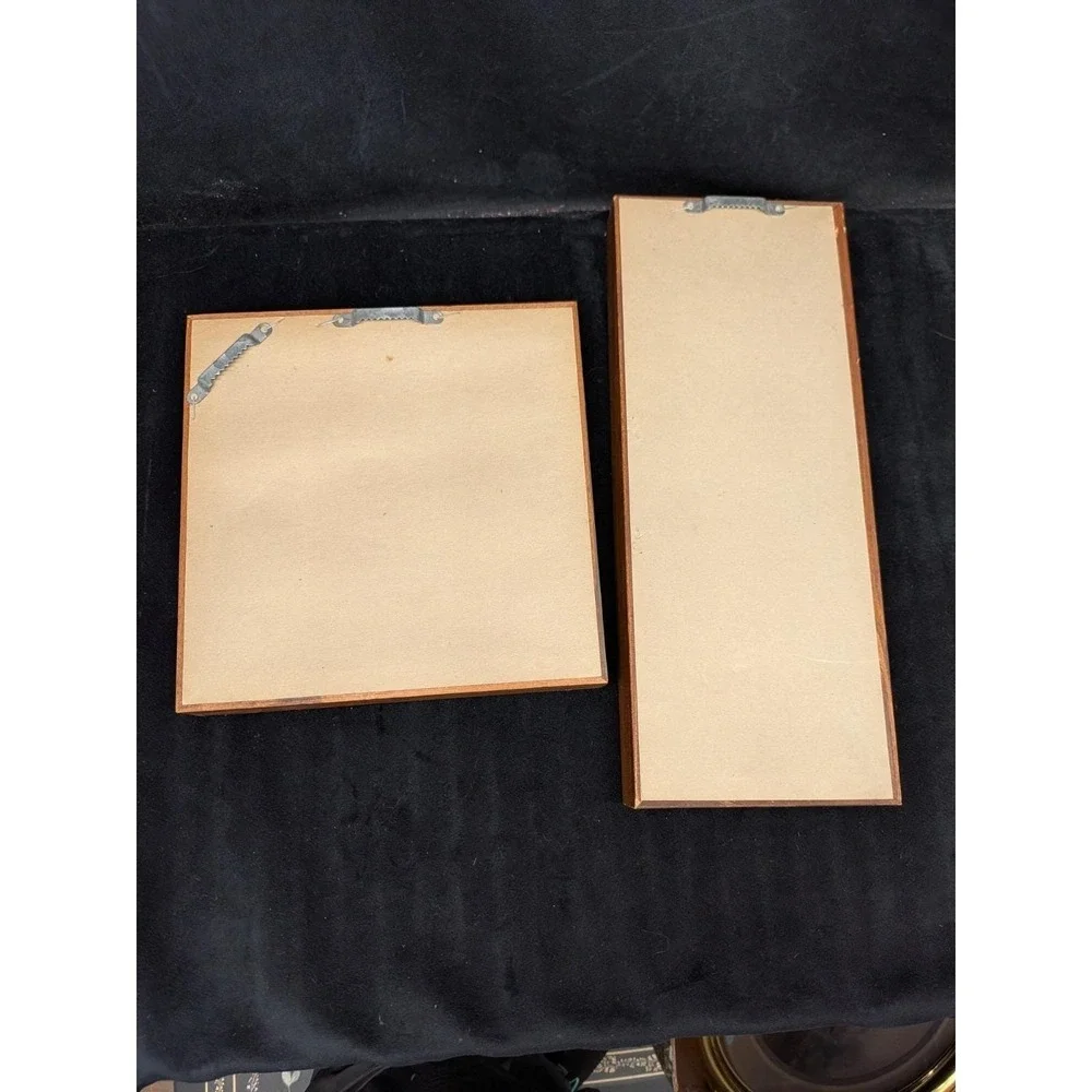 Vtg Pair Of Homco Wall Mirror 13in x 5in X 1.5in And 8x8x1.5 Square Gallery Wall
